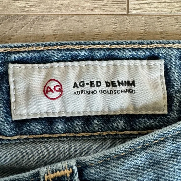 AG Adriano Goldschmied The Nikki Relaxed Skinny Denim Jean Shorts Blue Size 28 - Picture 4 of 14